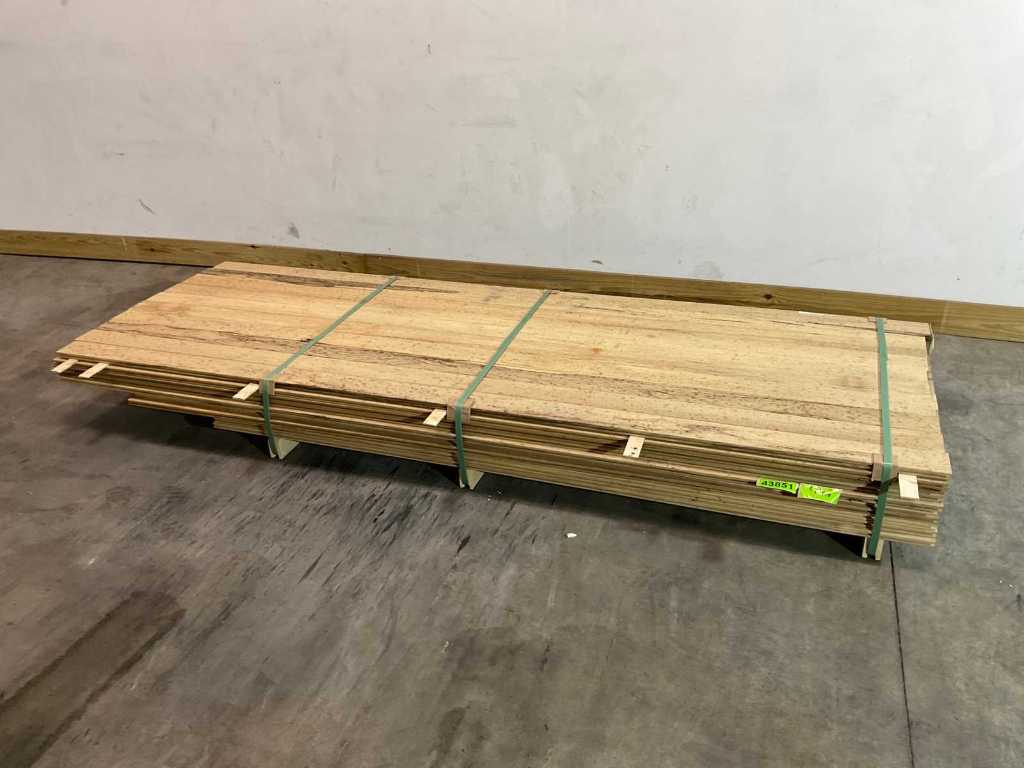Fraké plank met mes en groef partij 210-270x9.7x2 cm