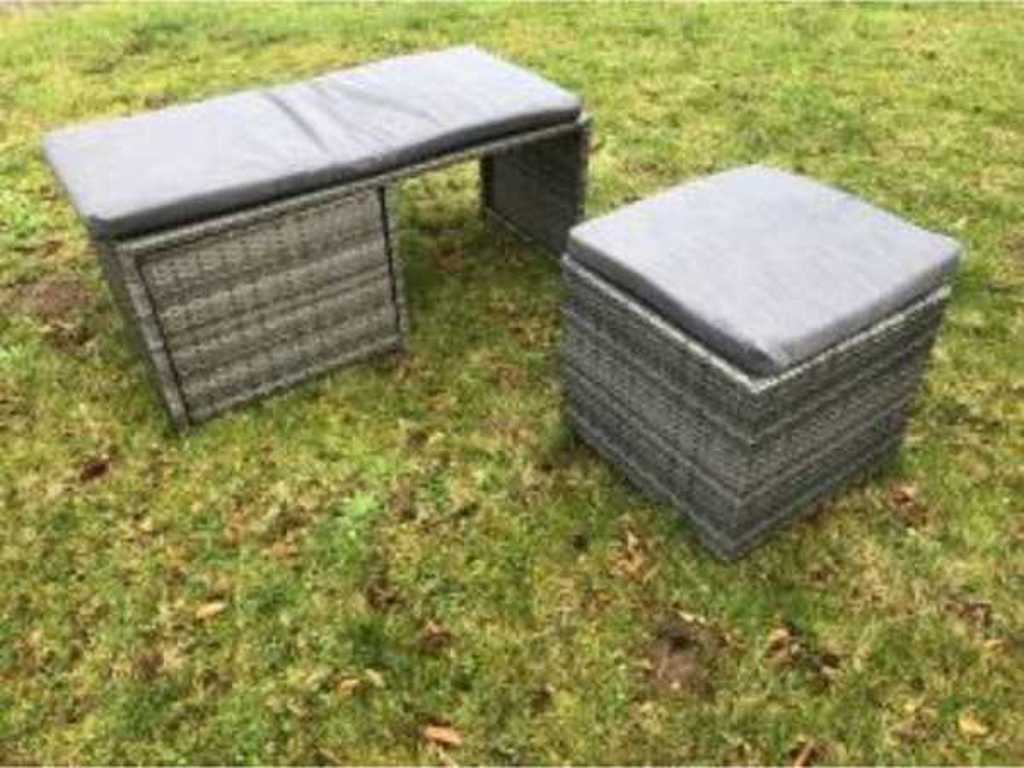 Garten-Lounge-Set für 3 Porsons