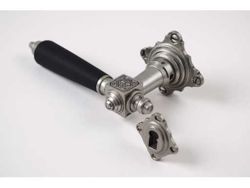 (93x) Deurkruk Deluxe Chroom Mat - Jugendstill