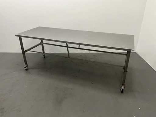 Mobiele RVS werktafel