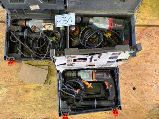   3 elektrische Bohrmaschinen