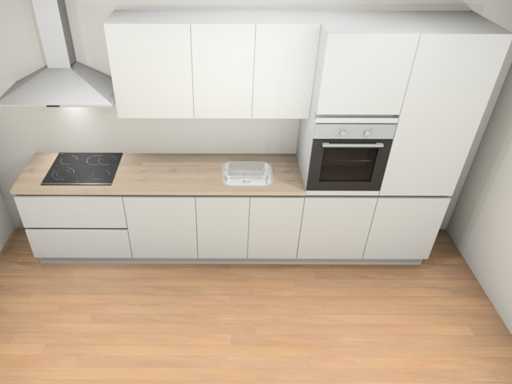 Cuisine blanche mate et droite Nobilia Touch Alpin