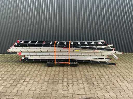 Batch of aluminum ladders