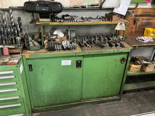 Assortiment draaigereedschap/accessoires inclusief gereedschapskast