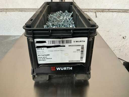 Würth 9,88 kg Sechskantschraube M6 x 30 im stapelbaren Behälter