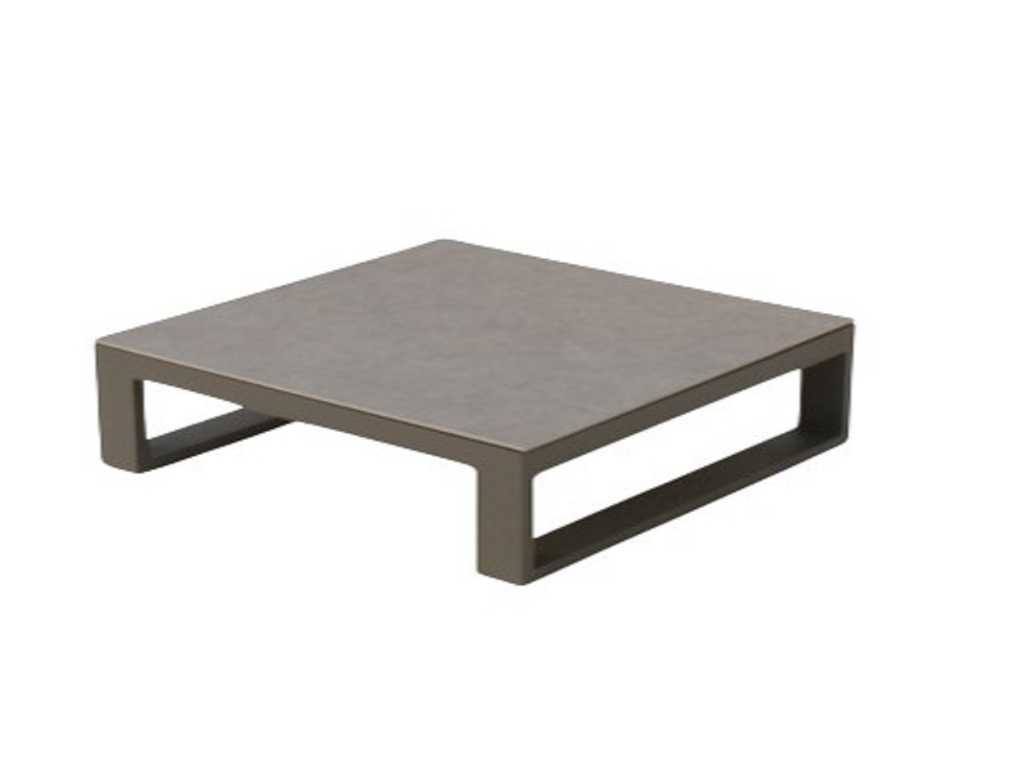 Meubili - Capri-Moorea DS coffee table 78*78 alu taupe / ceramic grey