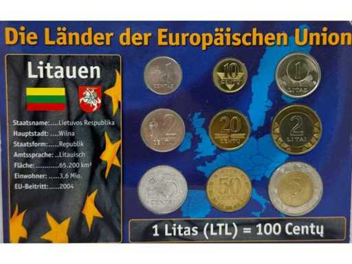 Countries of the European Union – Coin Set Litas – Lithuania