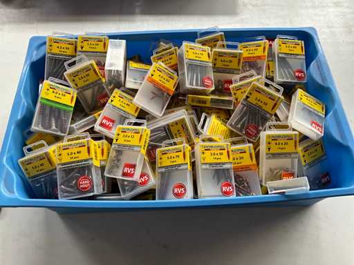 Rotadrill Verschiedene Schrauben Edelstahl, Messing und verzinkt (100x)