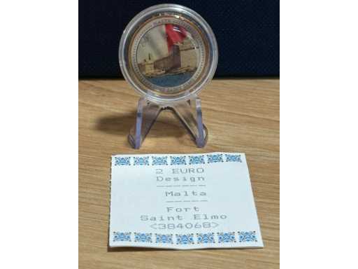 2 euro Kolorowy Fort Malta Fort Saint Elmo