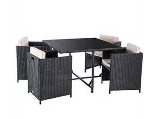 Ultrasport – Lounge-Set – schwarz/beige
