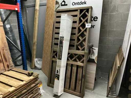Houten tuinomheining (4x)