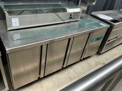 Topcold TCTP-7-180 RVS 3-deurs koelwerkbank