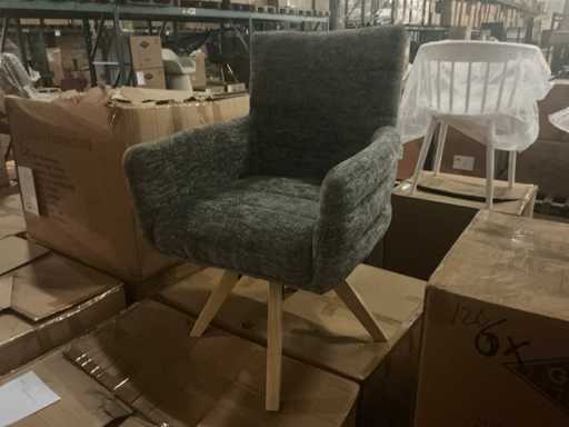 Bloemendaal Haga 16 Grey Draaibare eetkamerstoel (6x)