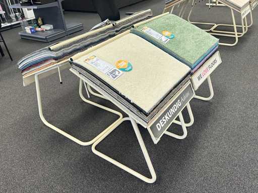 Steel display with samples carpet (20x)