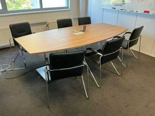 Table de conférence + chaise (6x)
