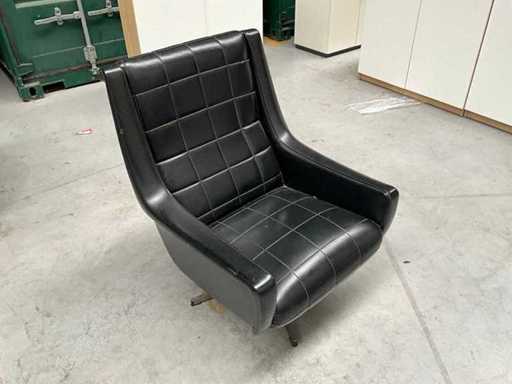 Vintage lederen draaizetel