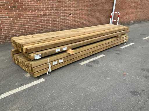 Spruce beam green impregnated 4000x88x88 mm (21x)