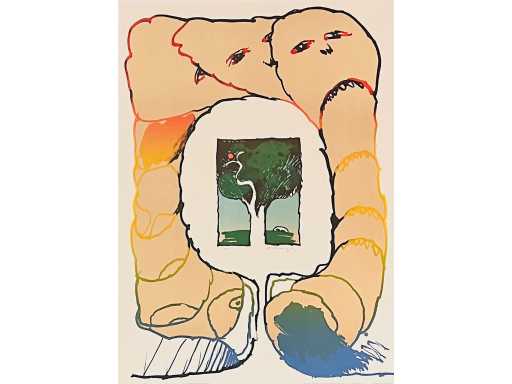 Pierre Alechinsky - retour aux sources - Colour lithograph