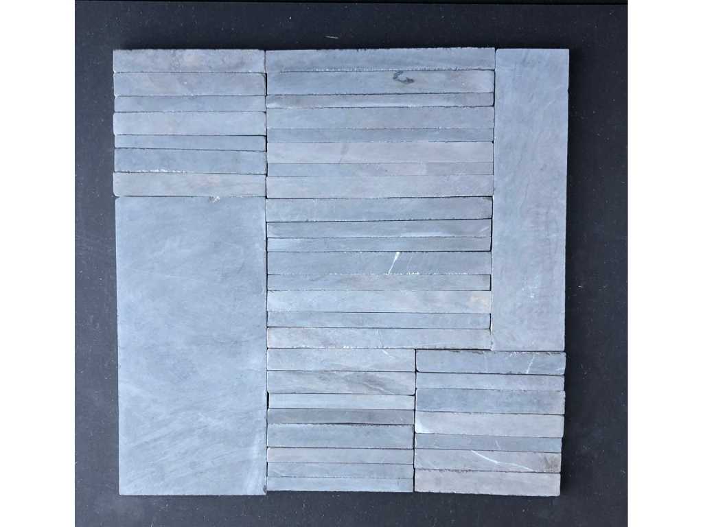 9m2- marmer mozaïek - Stripe Origineaux grijs- 30x30cm