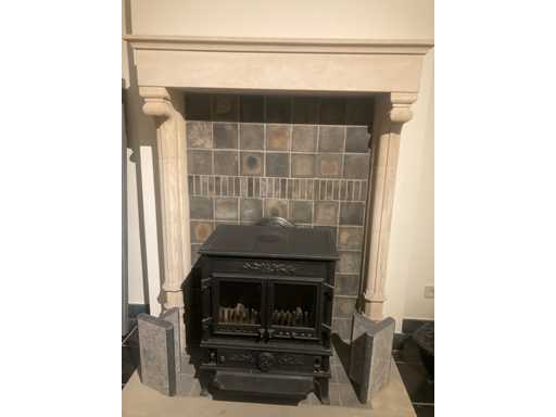 Camino in pietra bianca borgognona: Savonnières (con frattura)