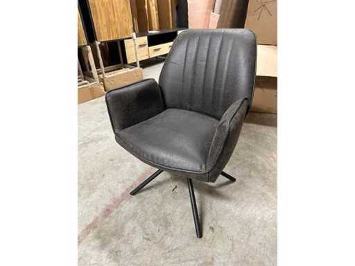 Dining Chair (4x)LEER AUTORETURN ANTRACIET