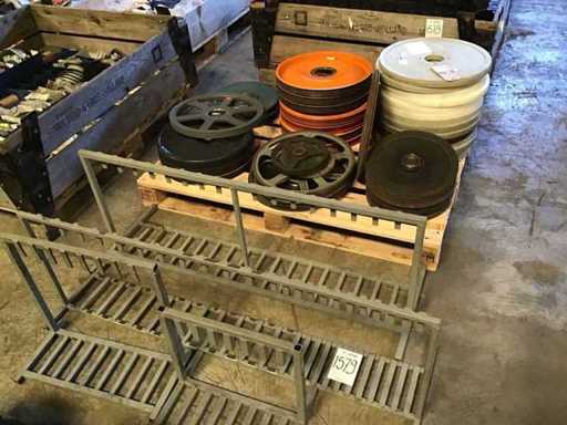 pallet meswielen inclusief opslagrekken