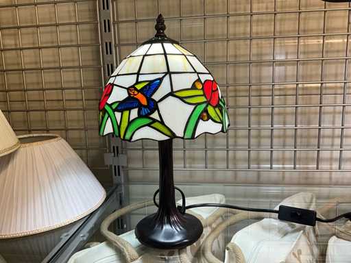 Tiffany Tafellamp met vogeldecor