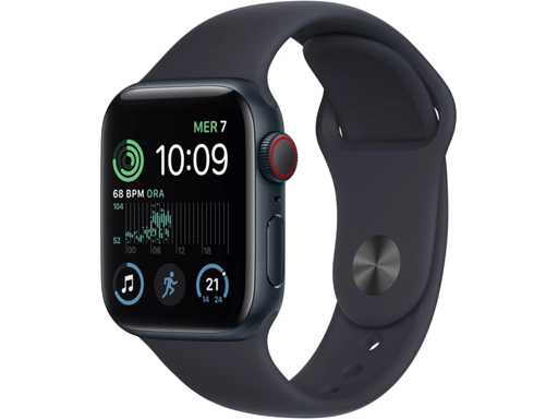 Apple - SE - Smartwatch GPS + Midnight Aluminium