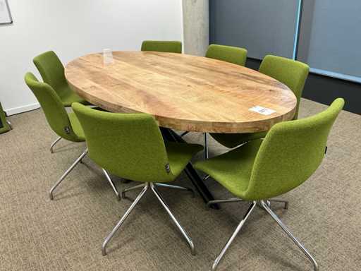 Stół konferencyjny Schaffenburg Oval z krzesłami