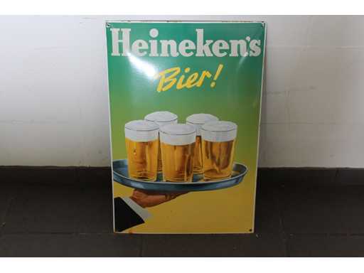 Heineken Beer - Panneau émail