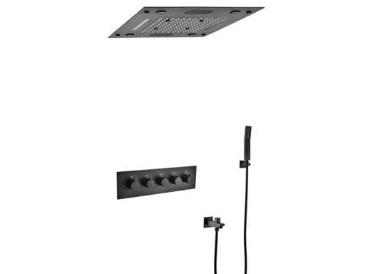 Mawialux inbouw regendouche met bluetooth mat zwart