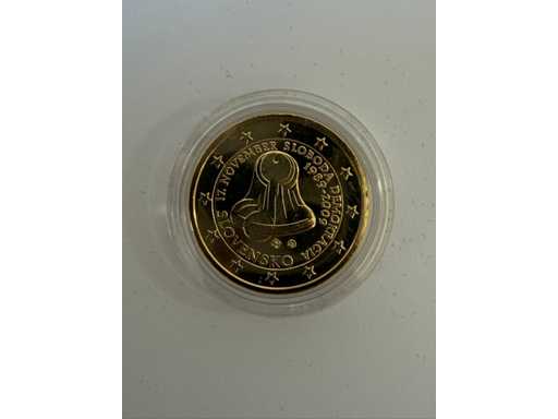 2 euro placate cu aur Slovensko 2009