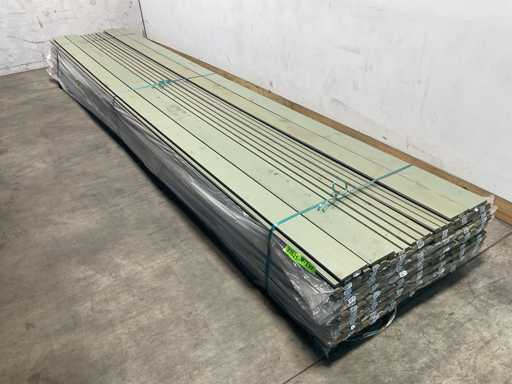 Spruce triple rhombus profile plank 500x14.5x2.2 cm (50x)