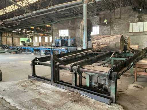 Industrial log sawing line