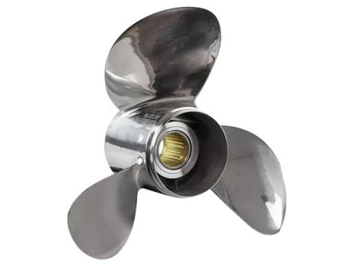 Suzuki 3-Blade 15.5 x 19.5 Front Duo Propeller Stainless Steel-58500-98L00