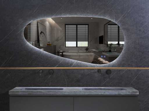 Miroir de salle de bain LED - Horizontal ou vertical - Darla - Différentes tailles