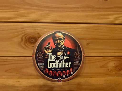 Metal advertising sign round 20cm