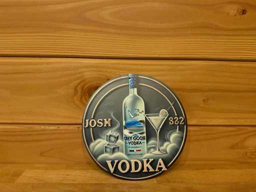 Metal advertising sign round 20cm