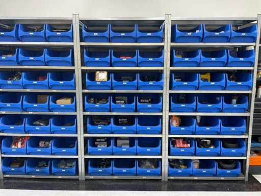 Scaffale Kruizinga con contenitori di stoccaggio