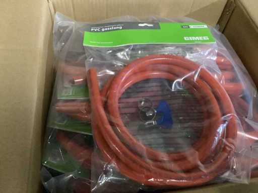 Gimeg - tubo a gas in PVC lungo 20 metri + 2 fasce per tubo (60x)