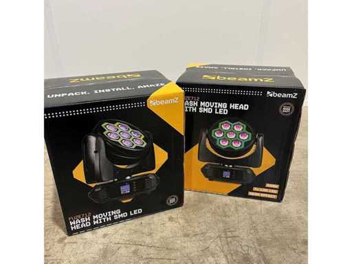BeamZ - Lavaggio con fusibile 712 - Testine mobili LED spot (2x)