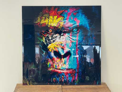 Plexiframe-Affe 70 cm x 70 cm