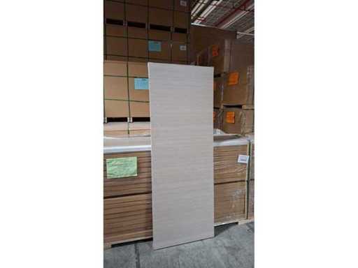 8 binnendeuren – Melamine afwerking eik wit – Enkel deurblad
