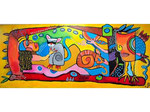 Acryl op doek Simon Bruno