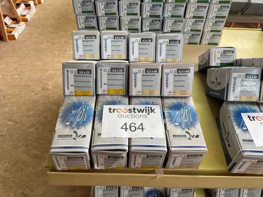 12 boxes of mounting screws; wood screws