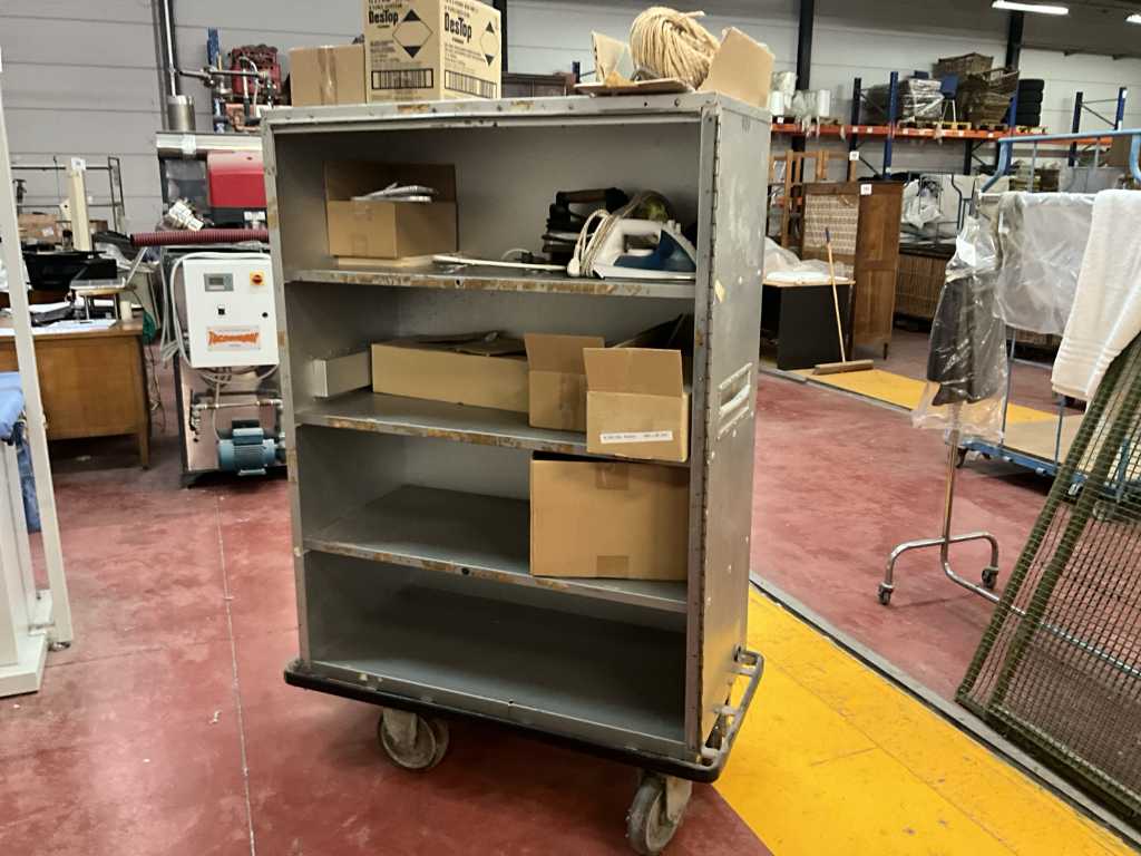 Mobile open storage cabinet/cart