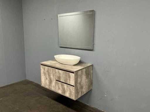 Ensemble de meubles de salle de bain - 90 cm