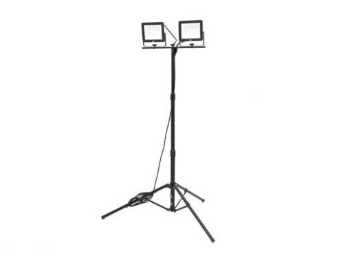 HBM double LED construction lamp 2 x 50W 2 x 4,700 lumens with tripod 5000K