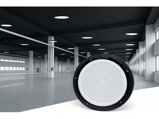 Highbay UVO LED SLIM 100W – 6500K Froid blanc – IP65 Étanche (x8)
