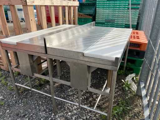 Fisch-Trimmtisch/Filetiertisch Edelstahl-Schneidetische